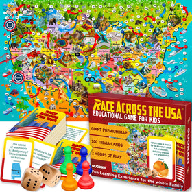 QUOKKA board game USA map giant board for family learning and fun