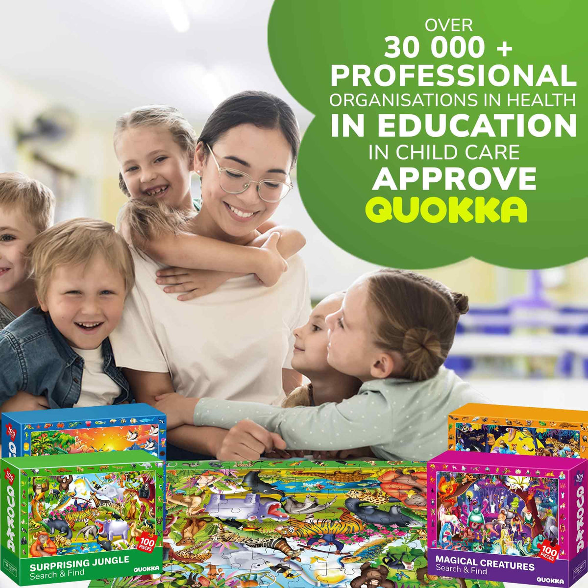 QUOKKA vibrant colors and friendly characters enhance group learning moments