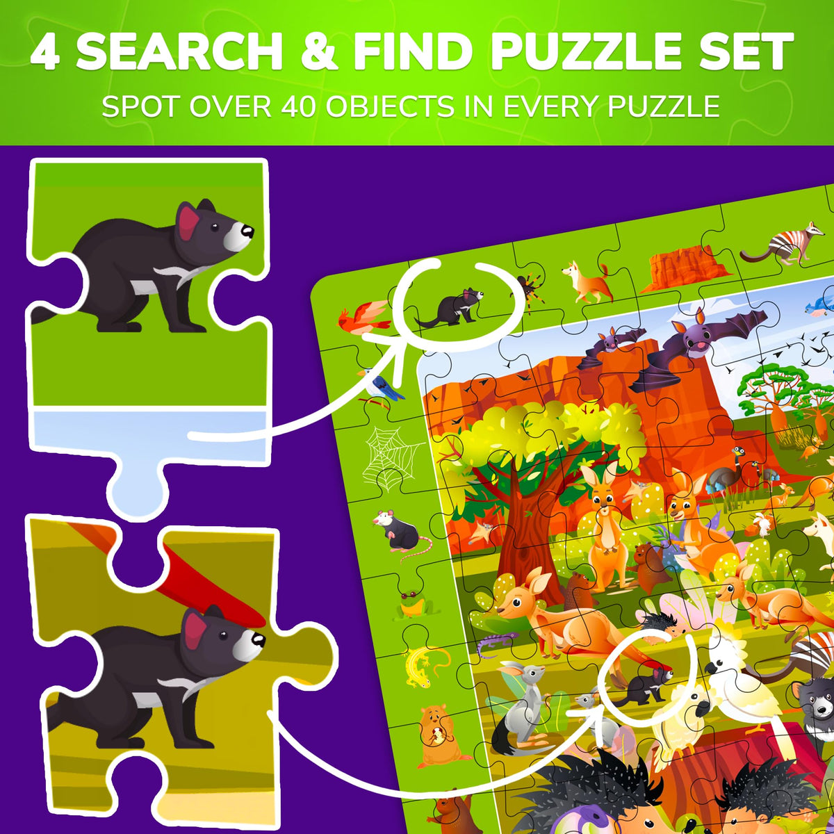 QUOKKA city streets puzzle scene encourages focus and observation