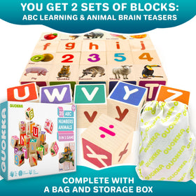 QUOKKA blocks for color and consonant-vowel sorting supporting early literacy skills.