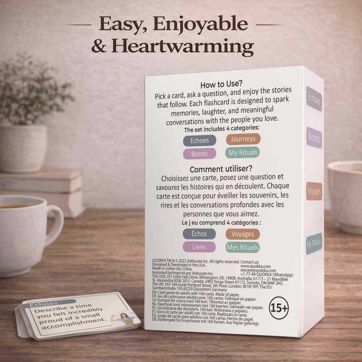 QUOKKA Conversation Cards start conversation with easy prompts for gatherings.