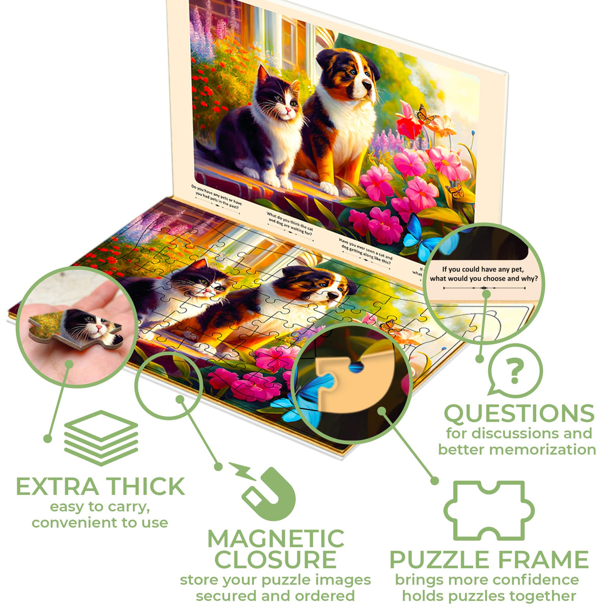 QUOKKA dementia puzzles Compact sets fit into a bag for on-the-go activity
