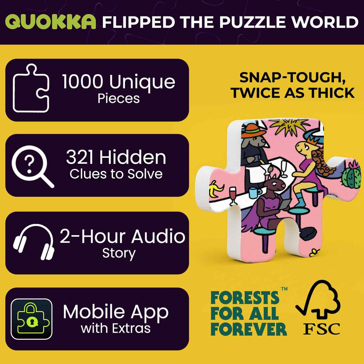 QUOKKA Desert Whirl puzzle art on the box sparks creativity.