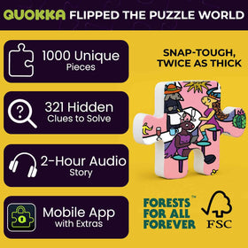 QUOKKA Desert Whirl puzzle art on the box sparks creativity.