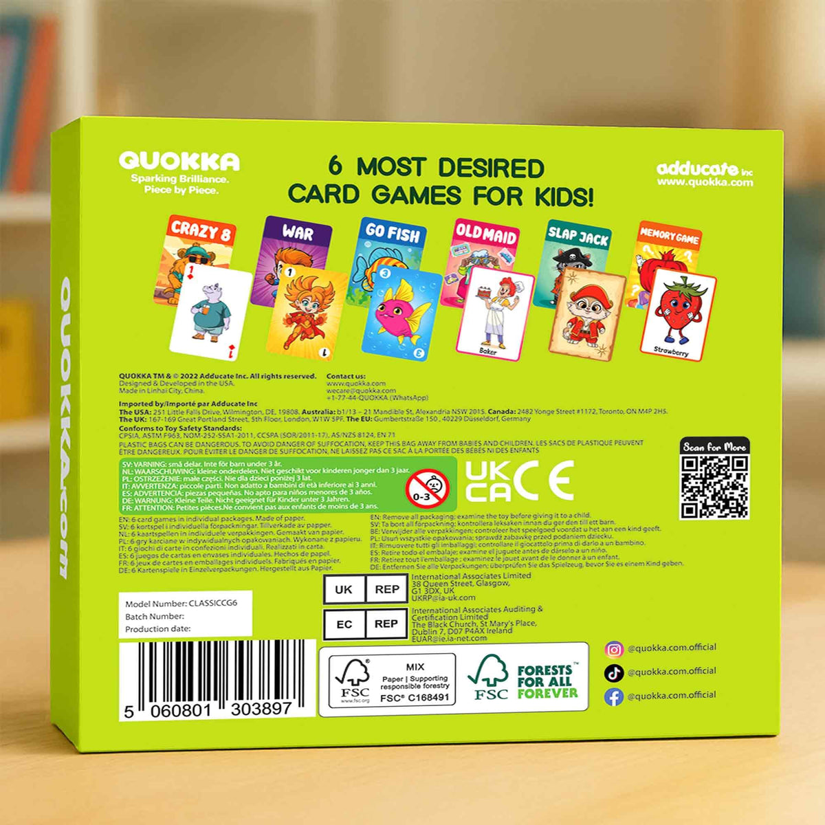 QUOKKA eco-friendly durable cards ensure long-lasting family game nights.