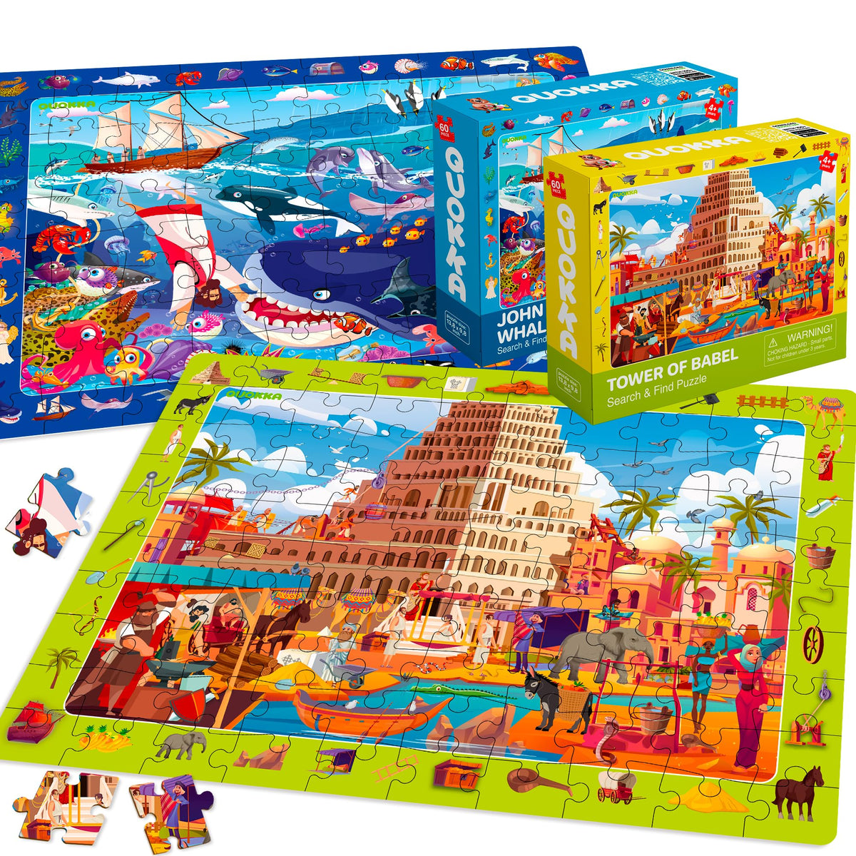 QUOKKA educational Bible puzzles for kids introduce stories gently
