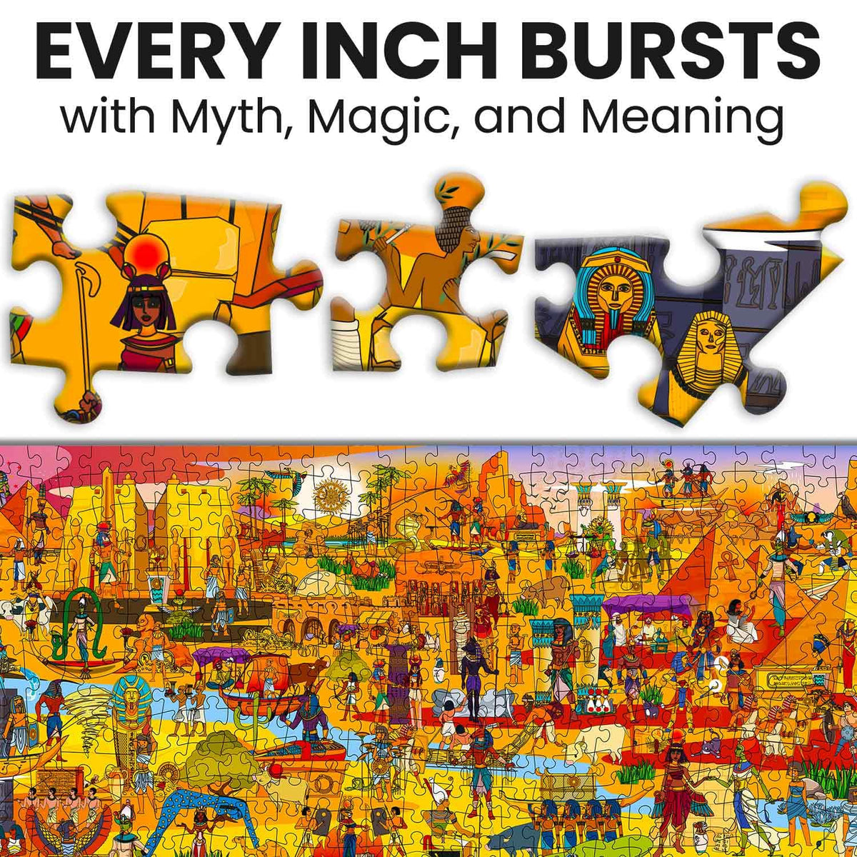 QUOKKA Egyptian Gods puzzle Anubis guardian motif for timeless watchfulness.