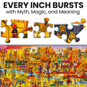 QUOKKA Egyptian Gods puzzle Anubis guardian motif for timeless watchfulness.