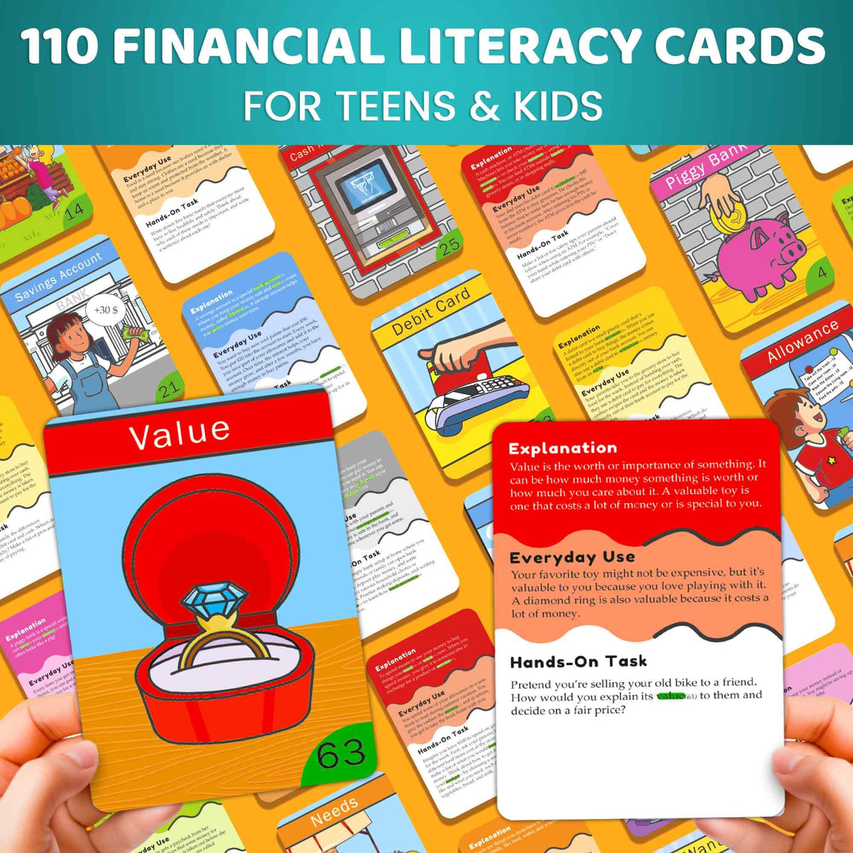 QUOKKA green beginner cards visually guide new learners to money concepts