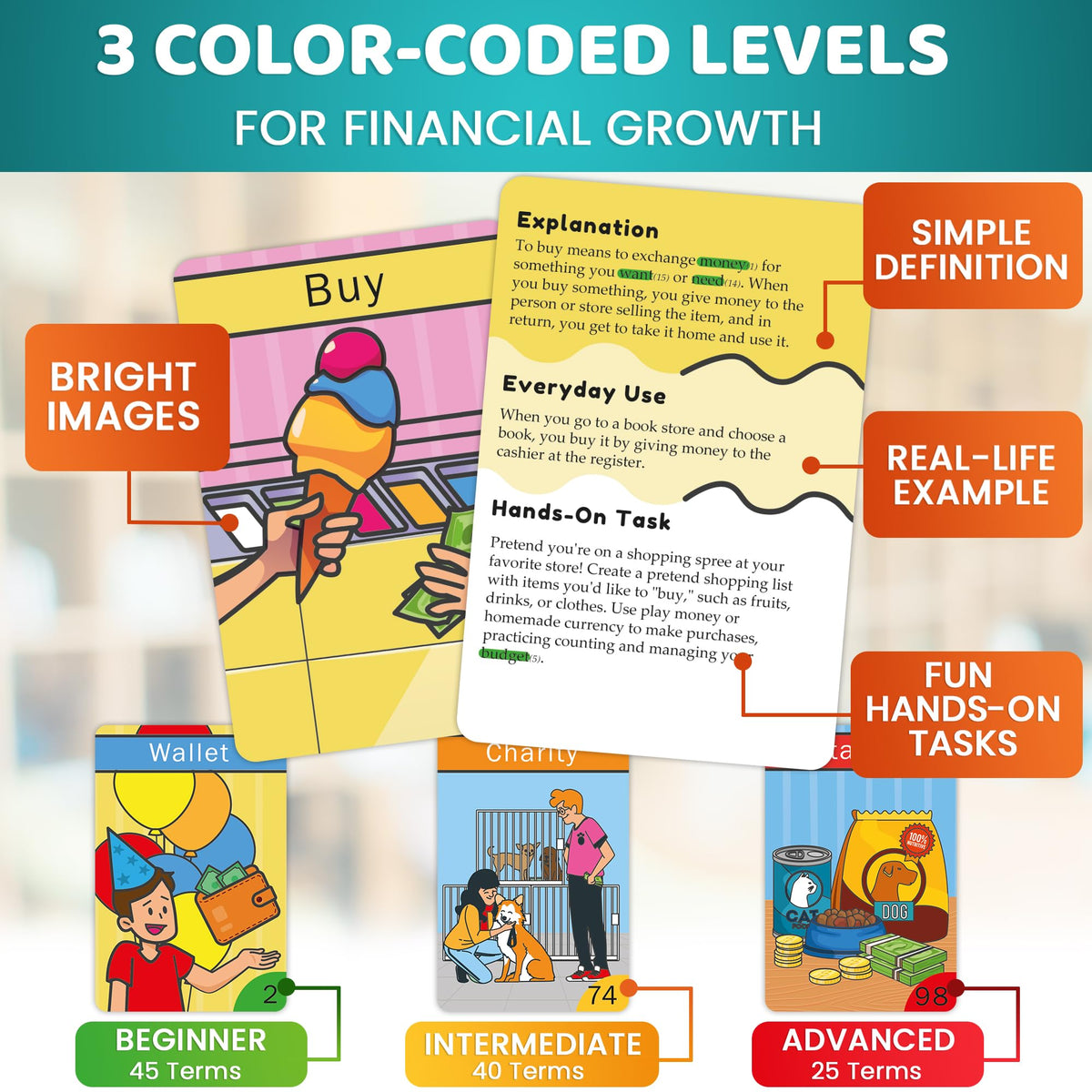 QUOKKA orange intermediate cards challenge tweens with practical scenarios for growth