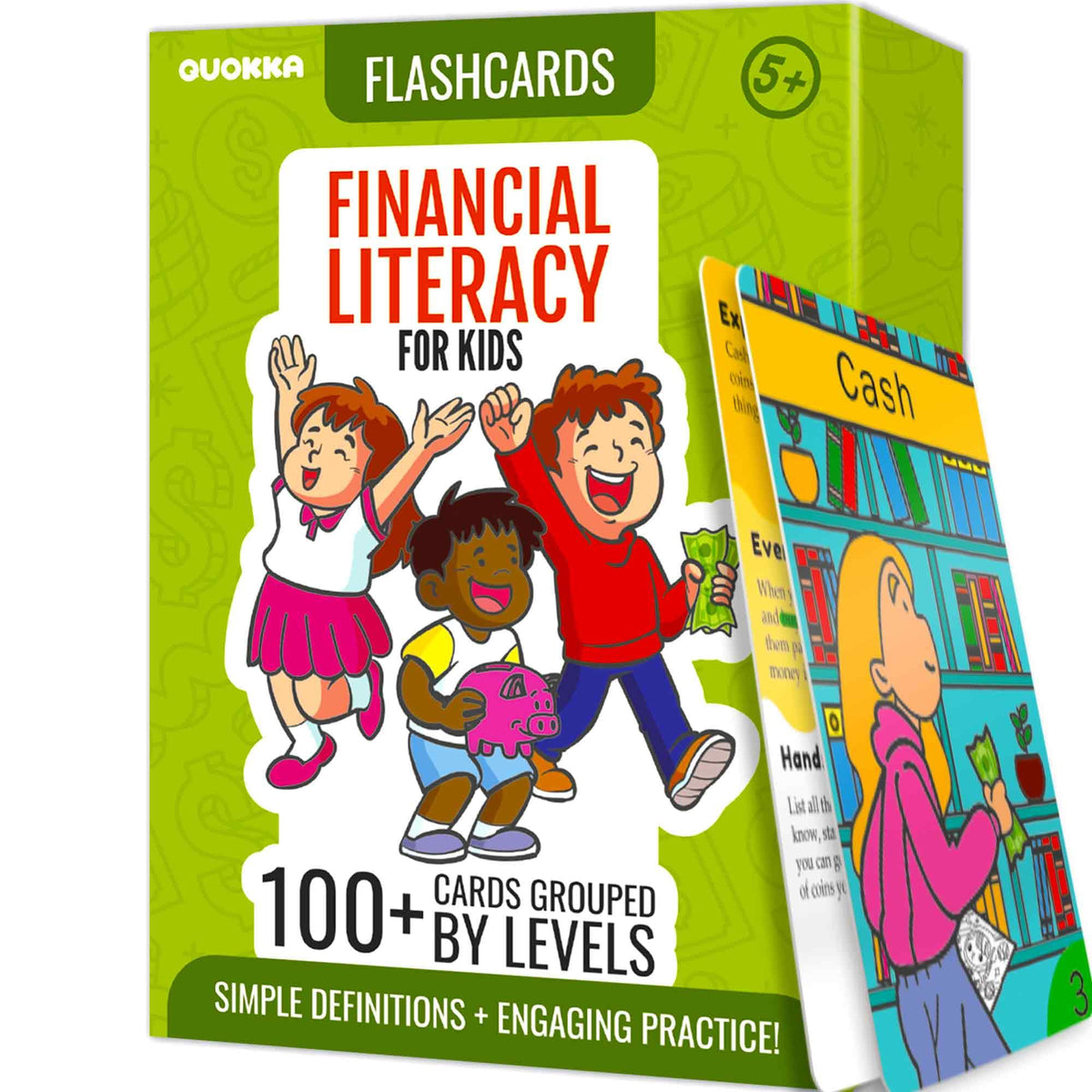 QUOKKA Financial Literacy Flash Cards 110-pack setup introduces budgeting basics for teens