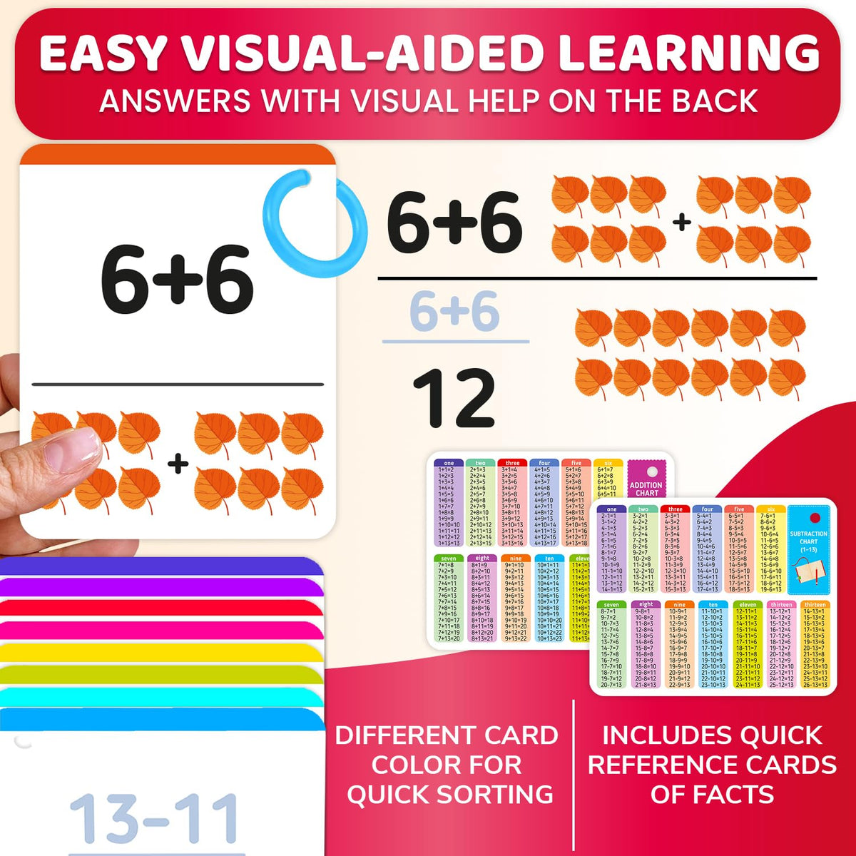 Quokka flashcard rings color coded for easy sorting during games