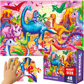 QUOKKA giant floor puzzle dinosaurs—big, engaging family activity for imaginative play.