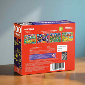 QUOKKA four-puzzle set combines four 100-piece challenges for versatile learning adventures.