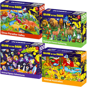 QUOKKA glow puzzle space scene for kids 6-8, ideal for quiet or shared playtime.
