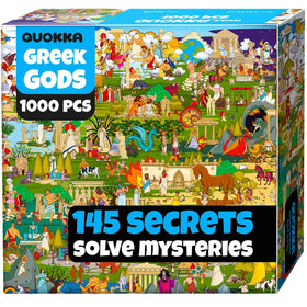 QUOKKA Greek Gods puzzle box cover showcases myth-inspired art for mindful evenings