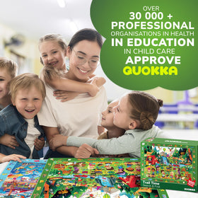 QUOKKA high-detail artwork promotes longer engagement for kids.