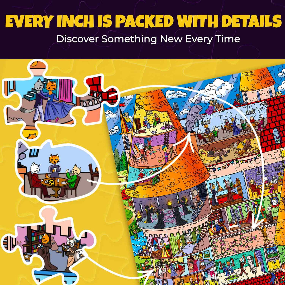 QUOKKA Knightly Cats puzzle envelopes indicate extended challenge after completion