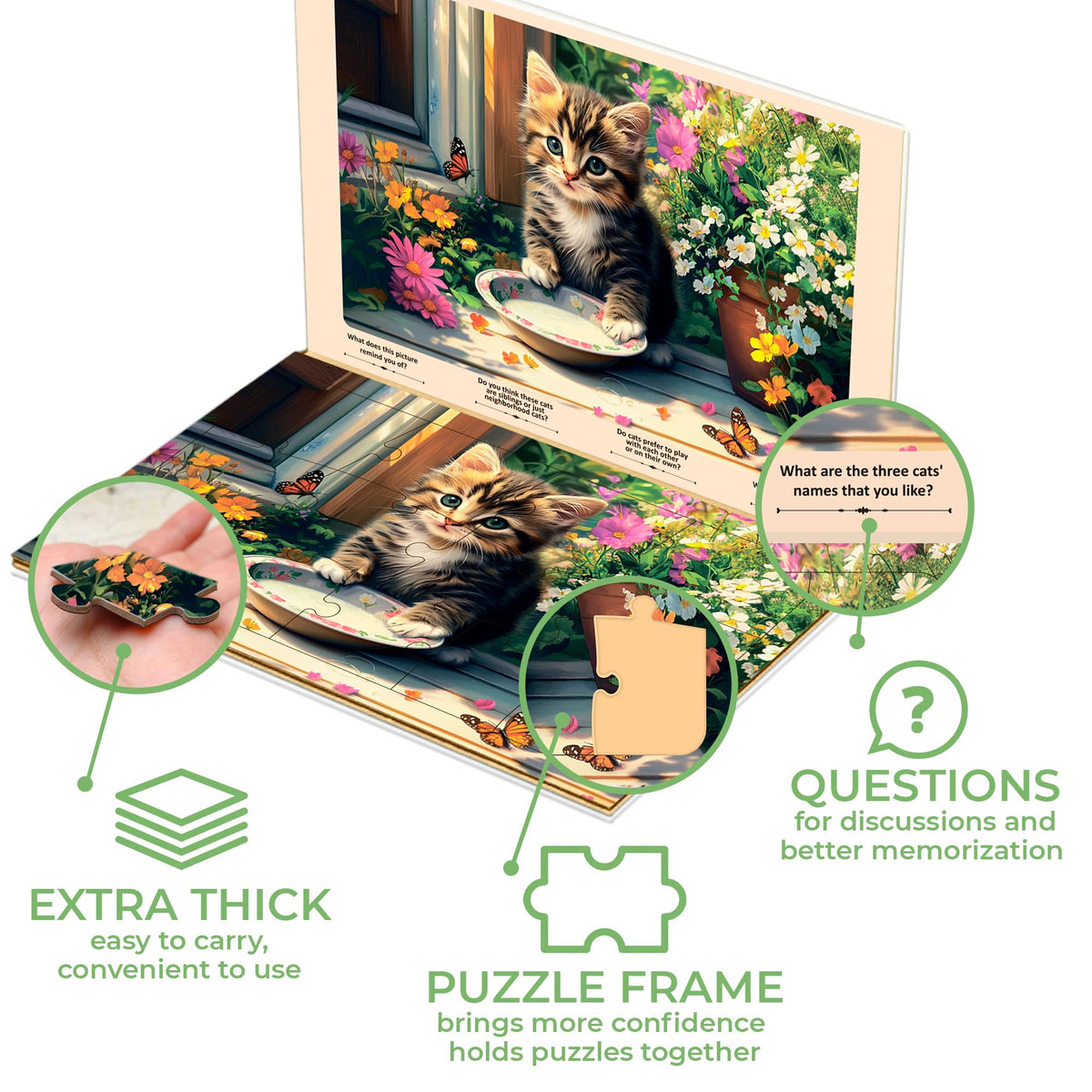 QUOKKA large-piece dementia puzzles for seniors with bright colors that support focus.