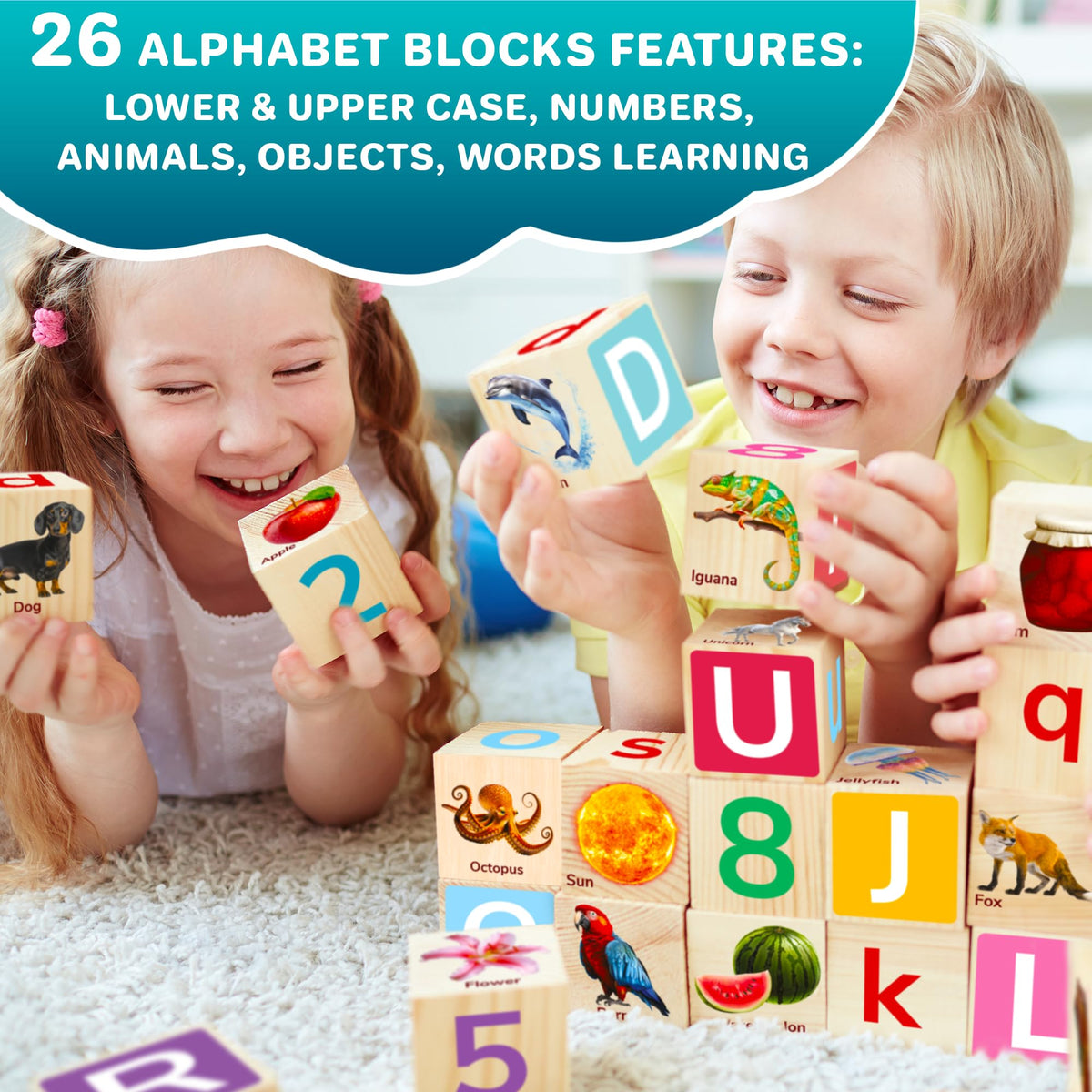 QUOKKA letters and animals peg board aiding letter recognition and matching play.