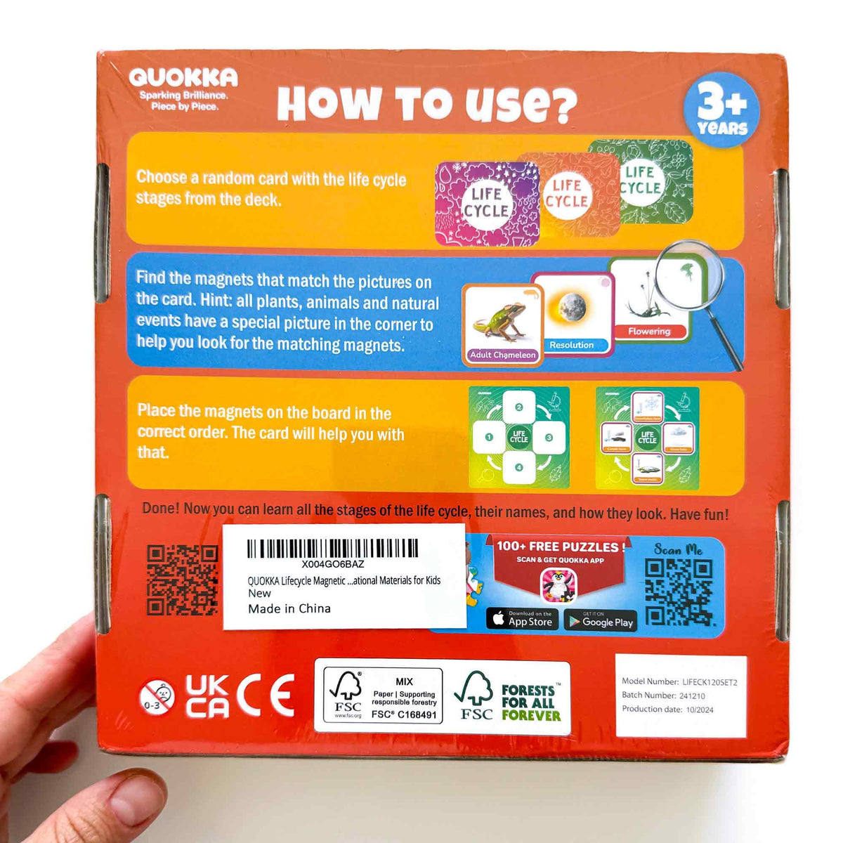 QUOKKA Life CycleToys hands-on learning with magnetic cards for little researchers