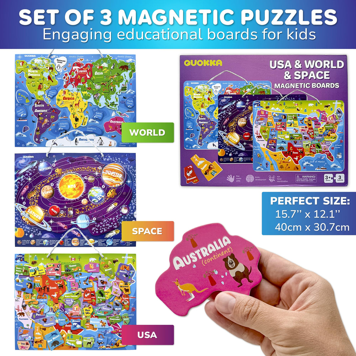 QUOKKA space-theme magnet puzzle inspires curiosity about planets