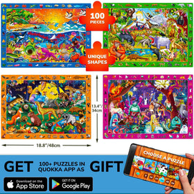 QUOKKA nighttime life puzzle close-up uses bright colors to engage learners