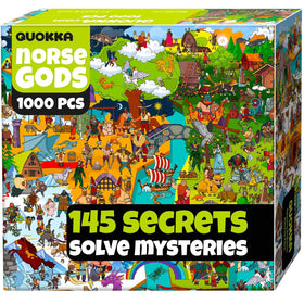 Quokka Norse Gods puzzle box cover inviting mindful relaxation and curiosity.
