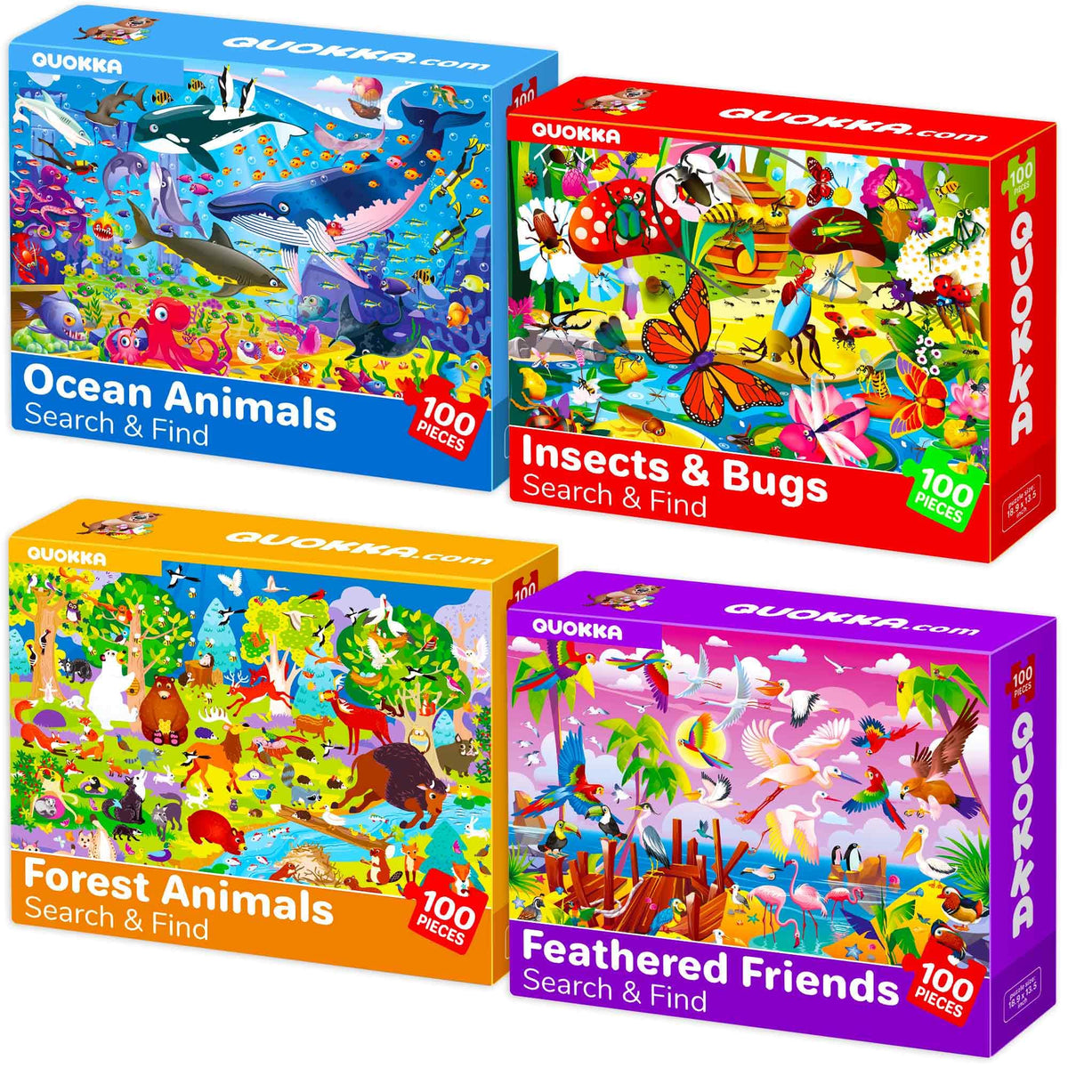 QUOKKA ocean puzzle image—colorful 100-piece scene for sea-life exploration.