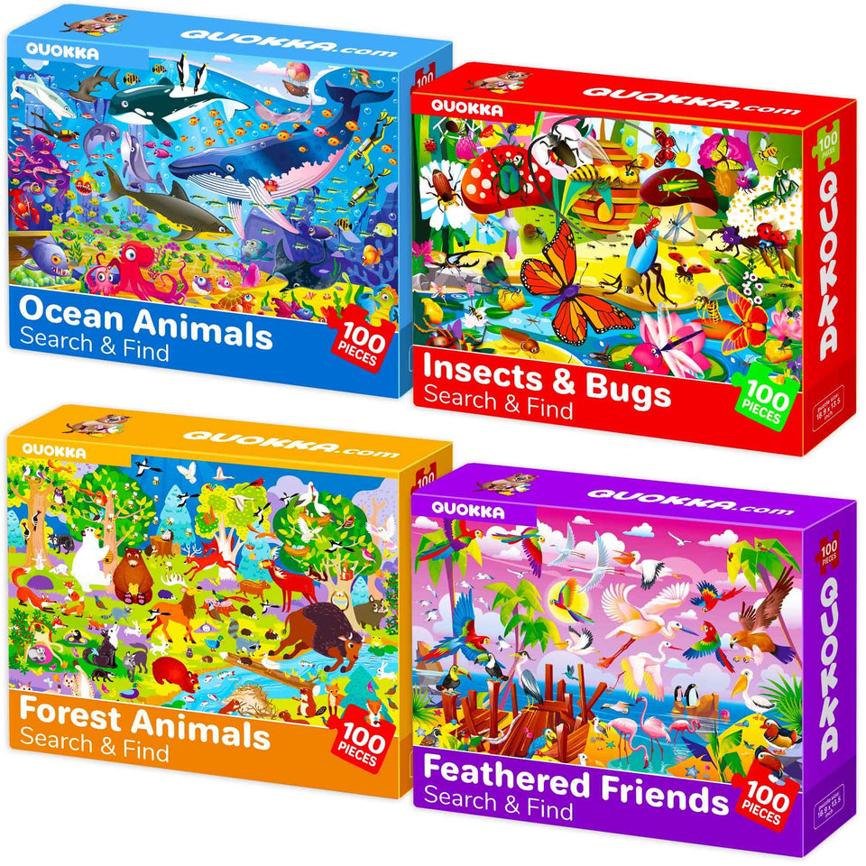 QUOKKA ocean puzzle image—colorful 100-piece scene for sea-life exploration.