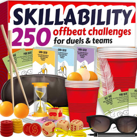 QUOKKA Party Games box with 250 challenges for lively family gatherings