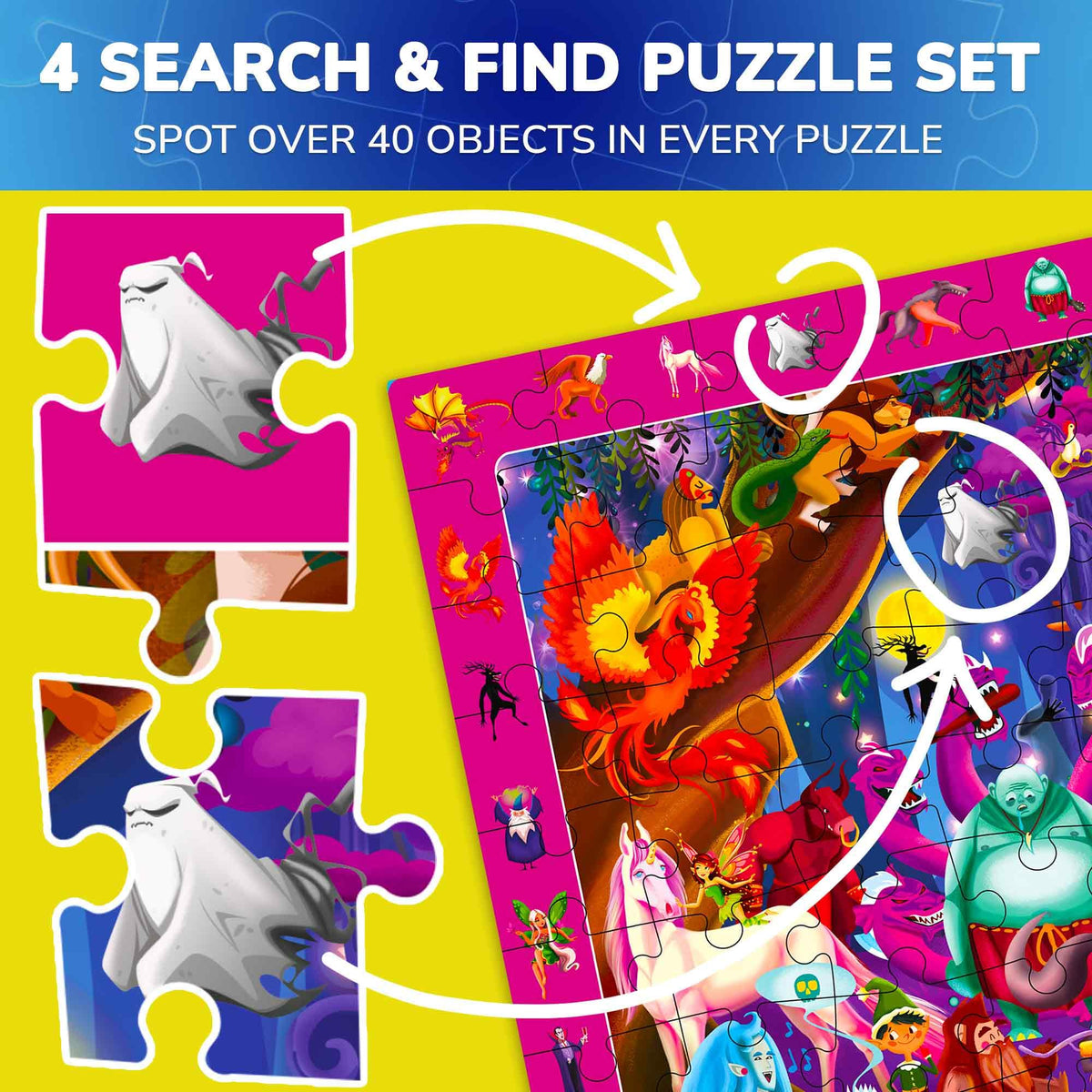 QUOKKA puzzle storage box artwork shown encourages easy organization after play