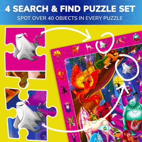 QUOKKA puzzle storage box artwork shown encourages easy organization after play