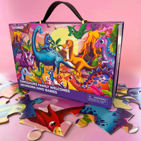 QUOKKA puzzle storage handle—portable box for easy cleanup and travel.