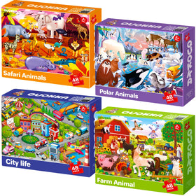 QUOKKA farm animals puzzle for toddlers with bright colors and engaging characters
