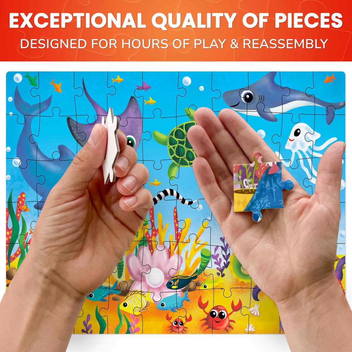 QUOKKA large-piece designs: supports hand-eye coordination during play.
