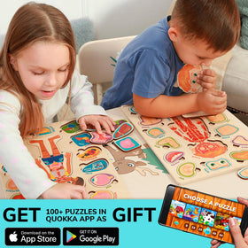QUOKKA Puzzles muscles tissue pieces encourage muscle awareness and spatial reasoning.