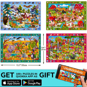 QUOKKA Puzzles pets scene 1 encourages matching and care
