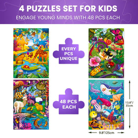QUOKKA Puzzles for Toddlers amazon-animals: engaging jungle creatures encourage problem solving and memory
