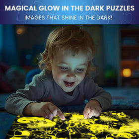 QUOKKA Glow Amazonka animals puzzle supports imagination and shape discovery for toddlers