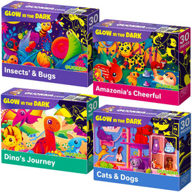 QUOKKA Glow-dinosaur toddler puzzle with glow accents boosts exploration in low light