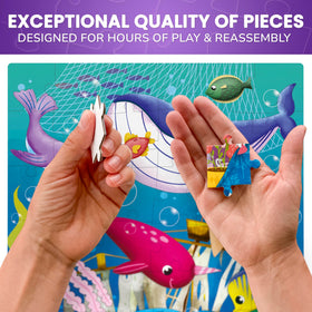 QUOKKA Puzzles for Toddlers ocean-animals: colorful sea life fosters exploration and sequencing