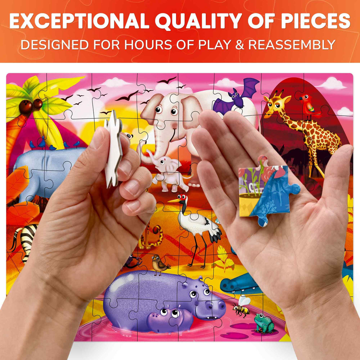 QUOKKA irregular shapes puzzle offers unique self-correcting pieces for logical exploration