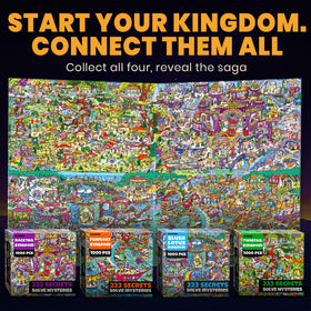 QUOKKA Rocktail Kingdom collect-all four saga boards reveal panoramic connections.