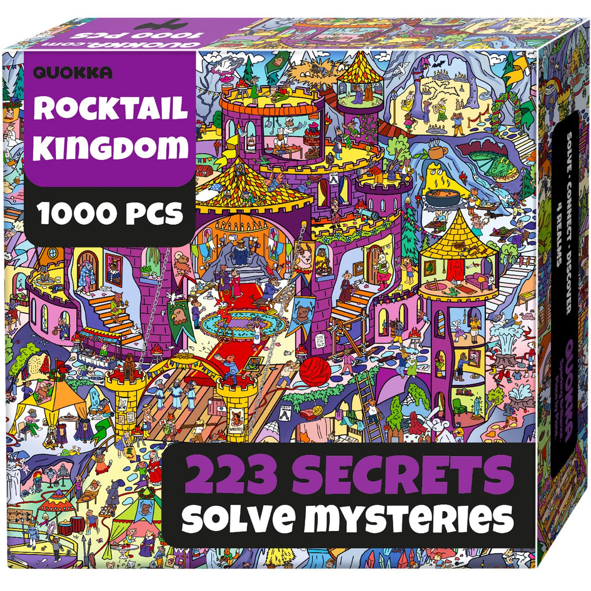QUOKKA Rocktail Kingdom puzzle front cover invites immersive storytelling exploration.