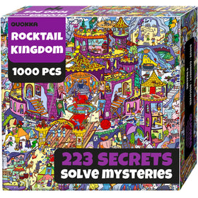 QUOKKA Rocktail Kingdom puzzle front cover invites immersive storytelling exploration.