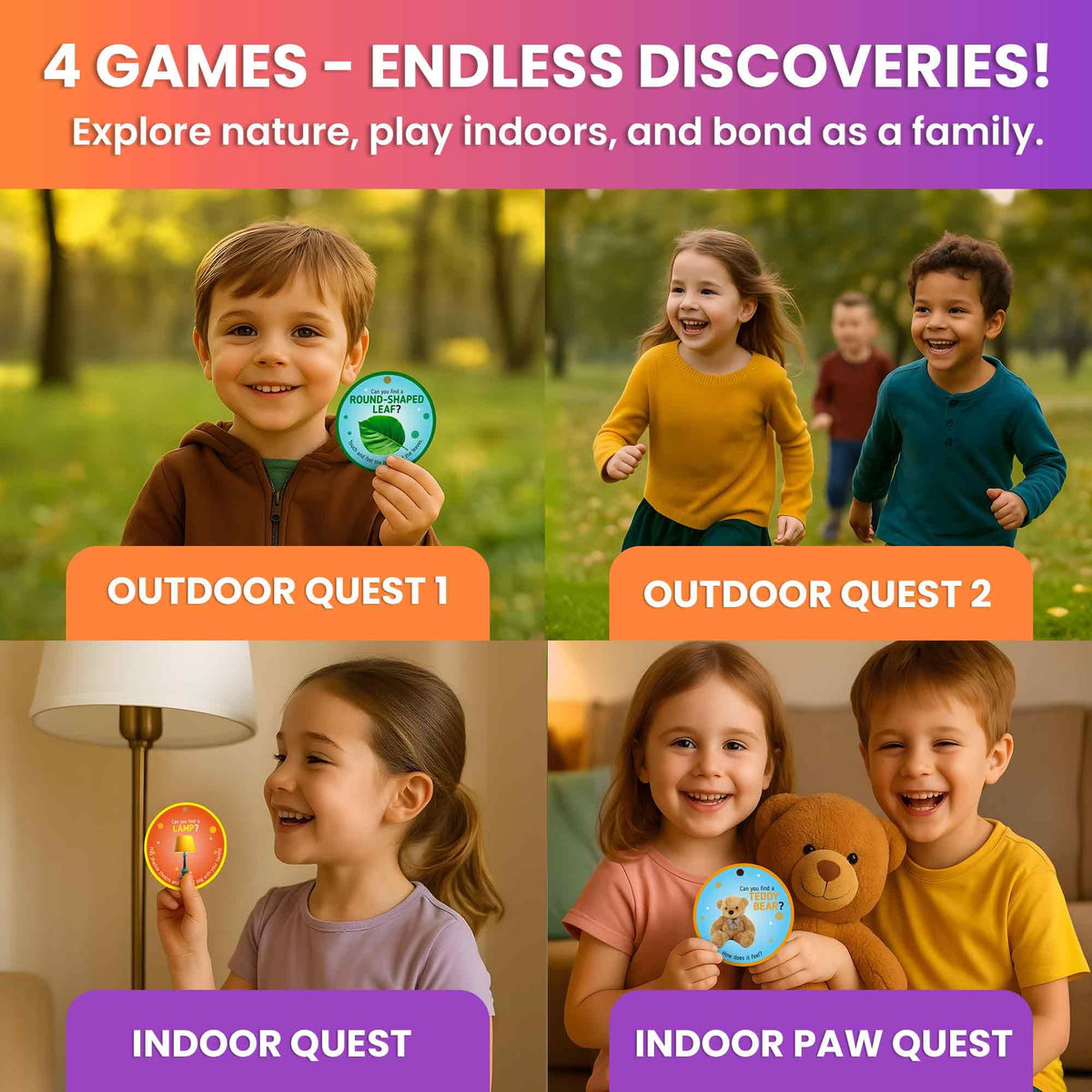 QUOKKA scavenger hunt indoor-play cards encourage screen-free fun.
