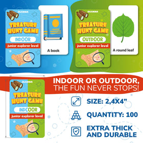 QUOKKA Scavenger Hunt cards offer outdoor and indoor challenges for versatile play
