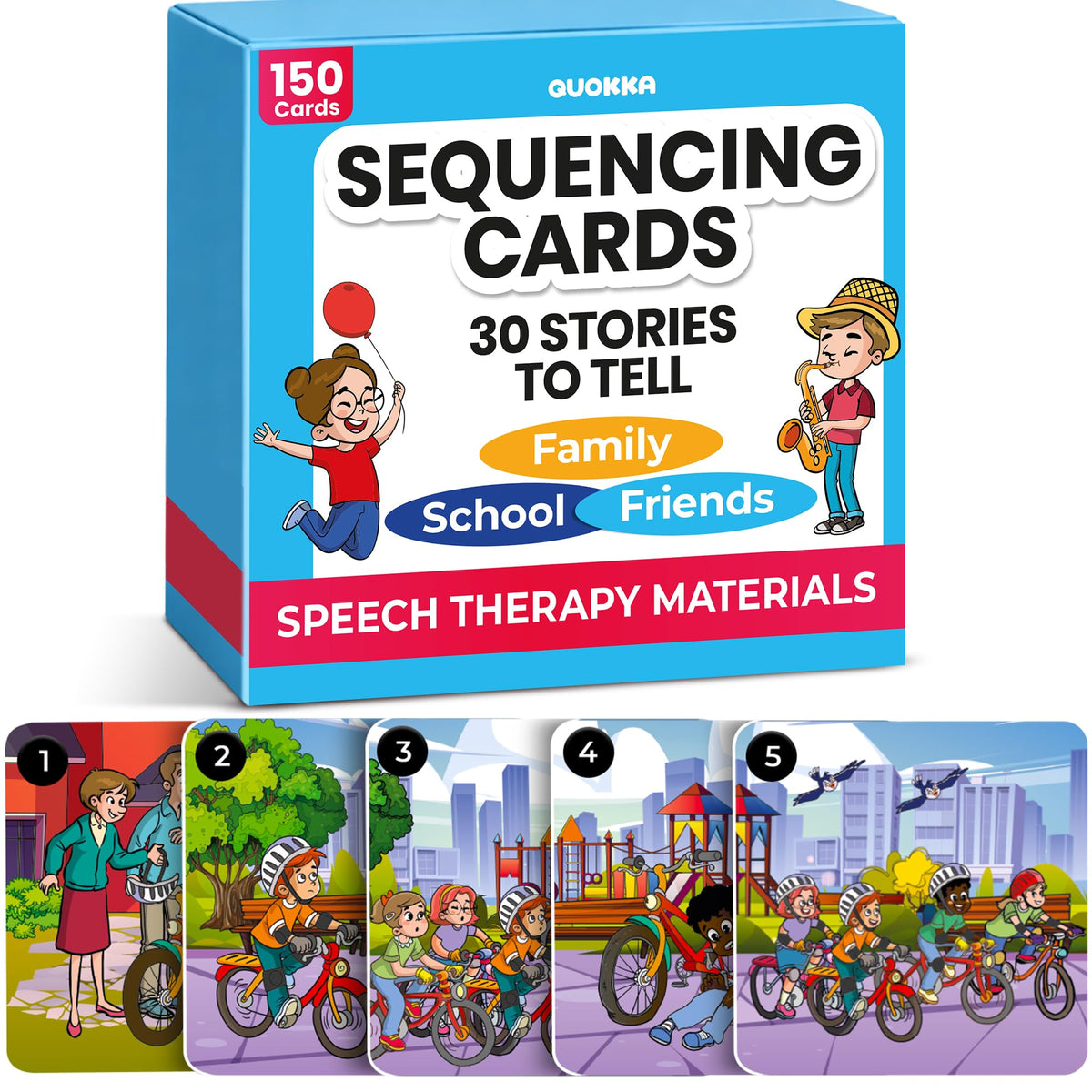 QUOKKA sequencing cards help toddlers build stories and expressive language.