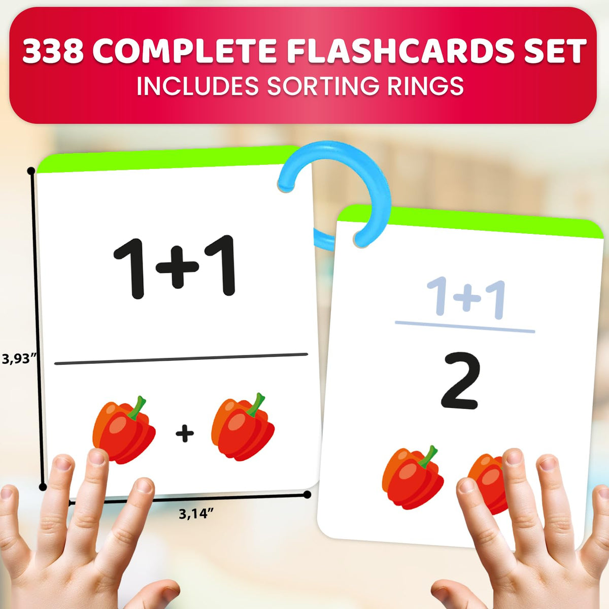 Quokka subtraction flashcard with back visual aid for practical drills